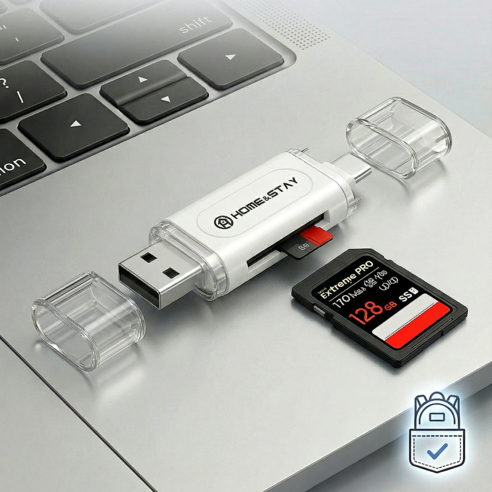 홈앤스테이 SD카드 리더기 C타입 USB-A 멀티호환 개봉기 | 실사용 후기 썸네일