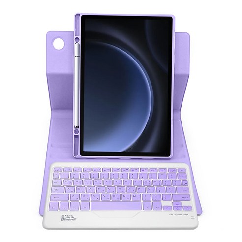 갤럭시탭 A11+ 플러스(SM-X230/236) 11인치 호환 콤비회전 블루투스 키보드 케이스 A9+(SM-X210/216) 공용, 라벤더, 1개
