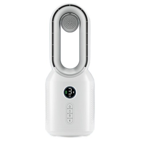 MIBELI 송풍 블루투스 날개 없는 미니 선풍기 F8-8L, 화이트