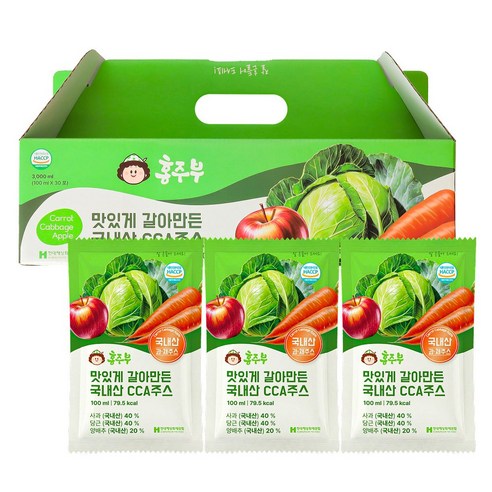 홍주부 국내산 갈아만든 CCA주스 100ml, 30개 실사용 후기 | 효과 있을까? 썸네일