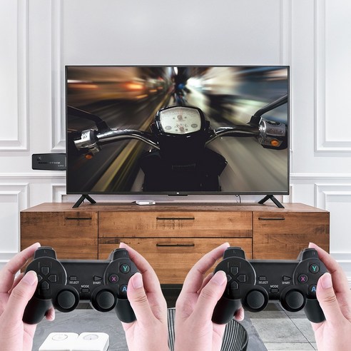 SorJar 레트로게임기 미니게임기 HDMI 연결TV 20000종 고전게임 무선 컨트롤러 게임패드 한국어 지원, M8-64G