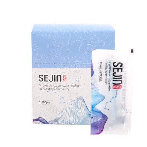 국산한방침 세진0.20x15mm 1Box(1000pcs) 국내제조 멸균침, 1개