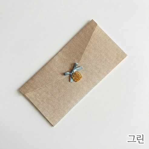 이수앤 프리미엄 명절 설날 새뱃돈 상품권 예단 용돈 봉투, 1개, 민트그린리본