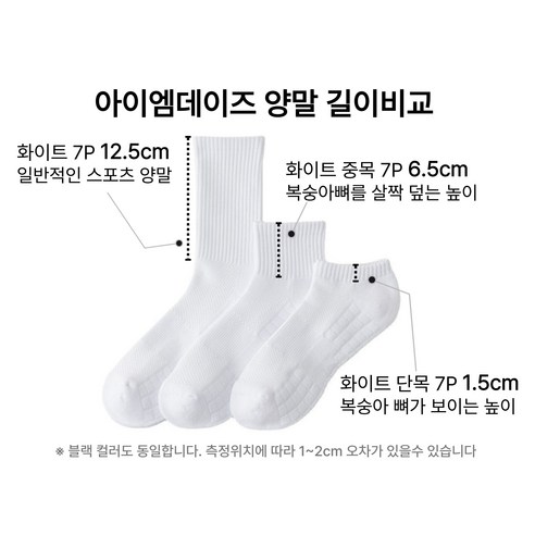 SB 땀흡수 발냄새 방지 다한증 스포츠 양말 7P 착용 후기 | 사이즈/핏 총정리 - 상품 이미지 2