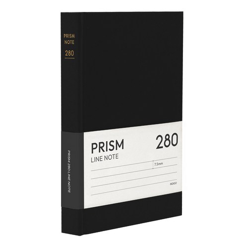 인디고 프리즘 280 라인 양장 노트 (B6 32절), 블랙
