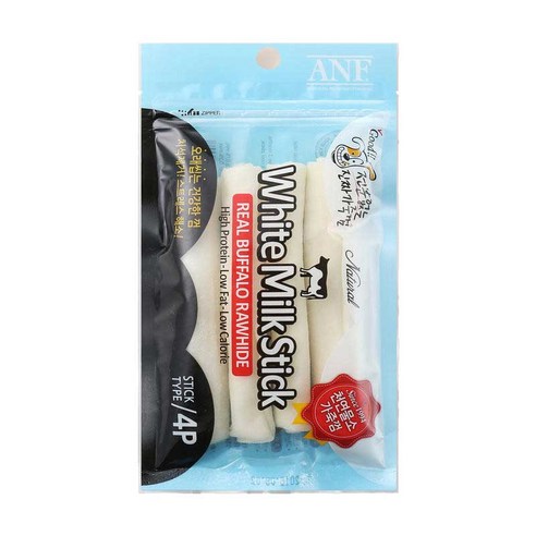 ANF 화이트 밀크스틱 강아지껌 4p, 밀크, 55g, 1개