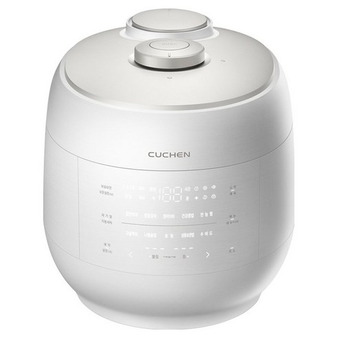 쿠첸 그레인 듀얼프레셔 IH 전기압력밥솥 10인용, 화이트, CRTUPD1072KEW, 스테인리스