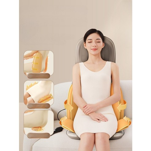 전신 자동 마사지 의자 목 허리 등받이 다기능 안마기, B_미카페색 전신 상하 수영 기계 마사지, 단일 모델