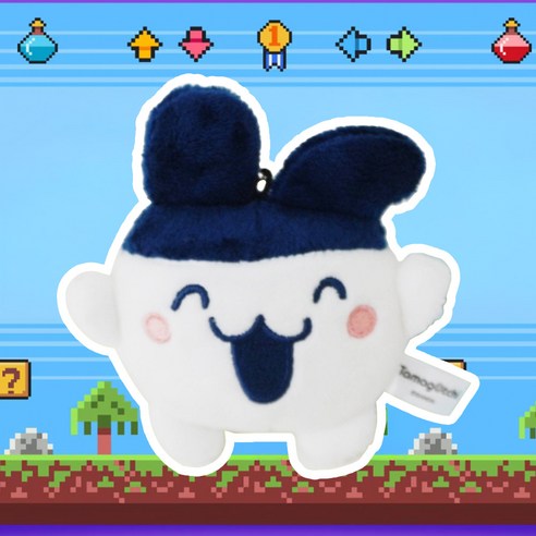 SANS 정품 다마고치 공식 굿즈 봉제 인형 키링 가방고리 참, 1개, 미미치, 10cm