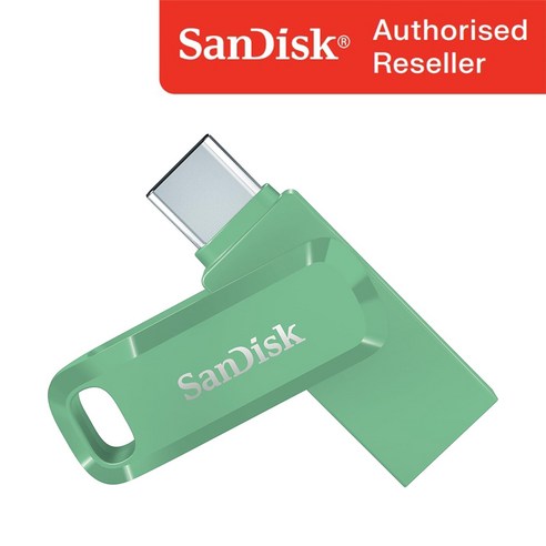 샌디스크 USB 메모리 DDC3 그린 C타입 OTG 3.2 대용량, 128GB, 1개