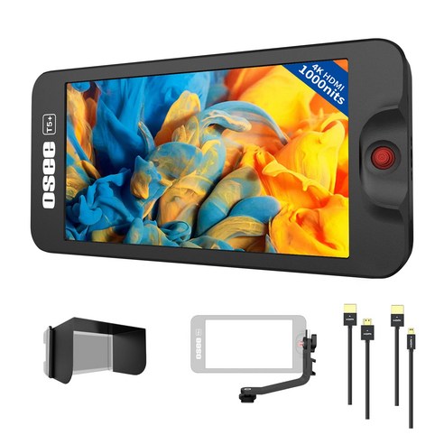 [PSE OSEE T5+ 5.5 1000nits 3D LUT IPS FHD 1920x1080 4K HDMI SLR 인증 취득] 인치 카메라, 1개
