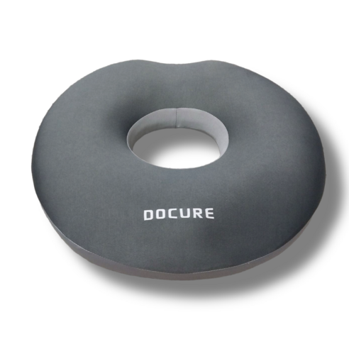 도큐어 메모리폼 기능성 원형 도넛방석, 그레이, 1개