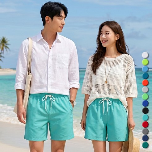 디커스텀 남녀공용 수영복 반바지 비치 스윔 웨어 팬츠 14컬러