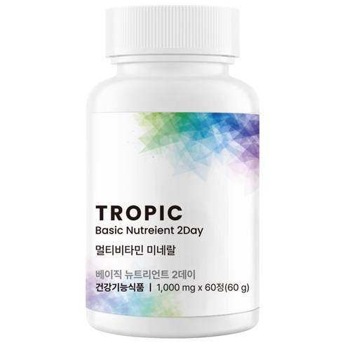 Tropic 베이직 뉴트리언트 2 데이 올인원 종합비타민, 60정, 1개