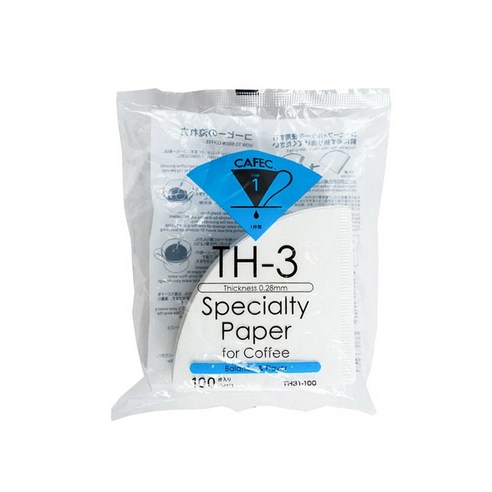 카펙 종이필터 커피 여과지 1~2인용 화이트 (100p) 미디움 다크 로스트 TH31 - 1컵, 1세트, 100개입