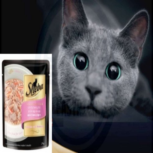잡종고양이 보양식 기력 게맛살 간식간식, 참치+게살, 70g, 1개