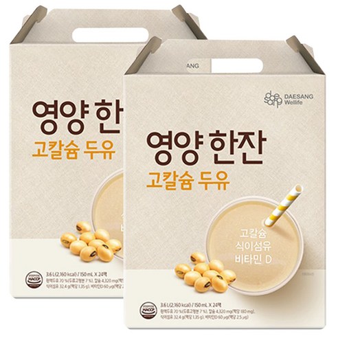 고칼슘두유 영양한잔 비타민 미네랄영양식, 3.6L, 48개