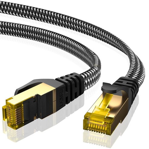 CAT8 랜선 인터넷 랜케이블 40Gbps 2000Mhz, 3m, 1개, 블랙