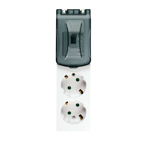 지구전기 세이프탭 국산 고용량 배선차단용 멀티탭 2구 안전접지 16A 250V, 1개, 화이트 SFM0215W, 1.5m