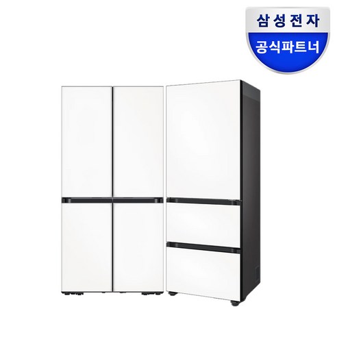 삼성 비스포크 키친핏 냉장고 김치냉장고 세트 RM70F64R1X+RQ33DB74C1APW6 세틴화이트, RM70F64R1X+RQ33DB74C1AP