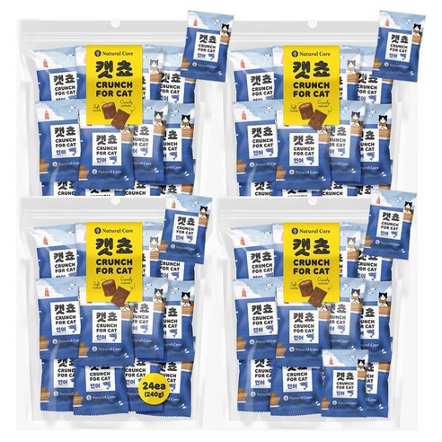 네츄럴코어 고양이간식 캣쵸 대용량, 연어, 240g, 4개