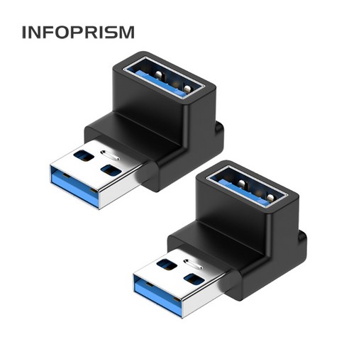 INFOPRISM / USB 3.1 C타입 A타입 각도 변환 젠더 90도 180도 L형 U형 ㄱ형 IA-922