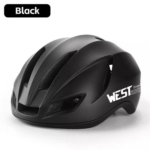 WEST BIKING경량 사이클링 에어로 헬에트, Black, 1개