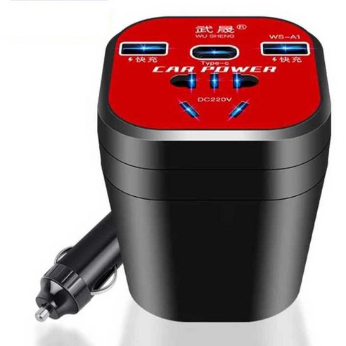차량용 인버터 차박 배터리 순수정현파 캠핑 5500W 220V 자동차 레드컵 고속충전(표준) - 인버터/컨버터