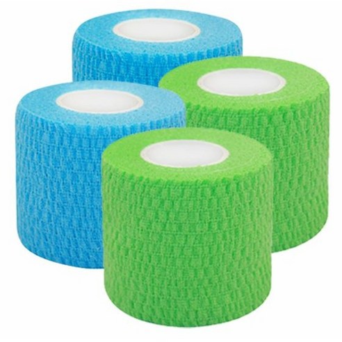 파라오스포츠 라텍스프리 저자극 뮬러 볼링 리프팅테이프, SKYBLUE + GREEN, 4개