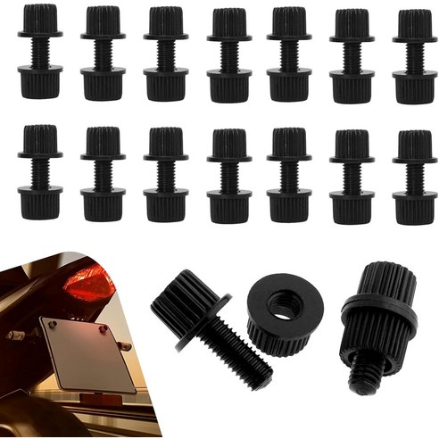 윈터록 16PCS 오토바이 번호판 볼트 6mm 나일론 나사 고정 …