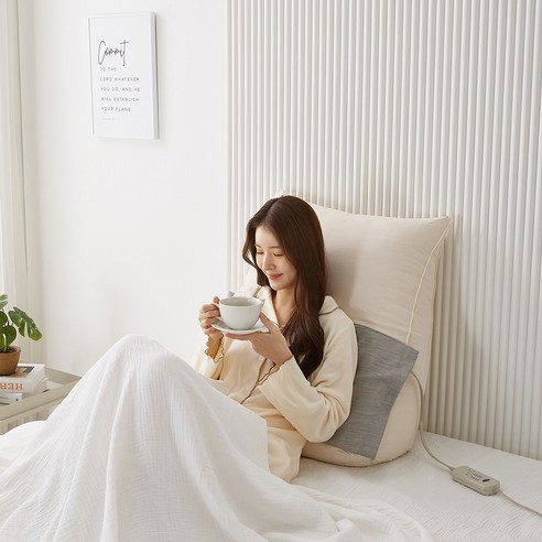 전자파차단 원적외선 기능성 복부 허리 온열찜질기 후기 분석 - 허리 착용 모습