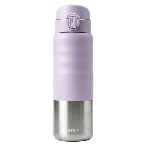 올텀 원터치 보냉병 보온병 물병 물통 보틀 보냉병 텀블러 500ml 0.5L 등산 헬스, 1개, 오키드
