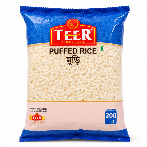 Teer Puffed Rice Muri 퍼피드 라이스 쌀과자 뻥튀기, 1개