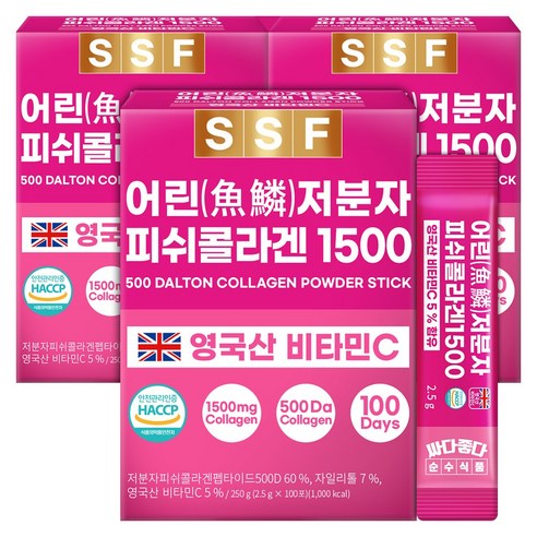 순수식품 500달톤 저분자 피쉬 콜라겐 1500mg 스틱 3박스(300포... 맛있게 먹은 솔직 후기 - 상품 이미지 1