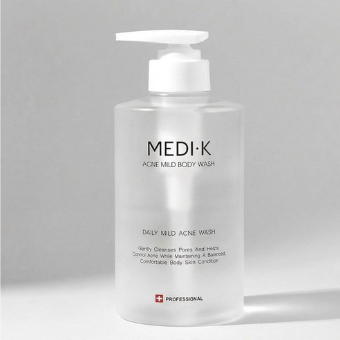 약국입점 메디케이 아크네 마일드 바디워시 대용량 500ml 여드름완화 기능성 트러블 등드름 가드름 좁쌀 닭살 클렌저, 1개