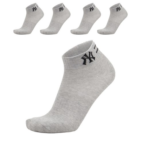MLB 남성용 뉴욕양키스 단목 양말 5족