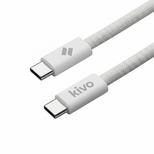 키보 C타입-C타입 ctoc 240W 초고속 충전 케이블, 1개, 화이트, 2m