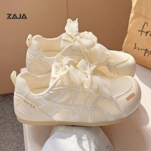 ZAJA 여성 운동화 통굽 스니커즈 여름 메쉬 런닝화