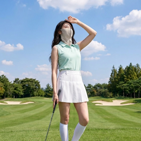 안티라이징 자외선차단 쿨 스포츠 골프 마스크 이미지 3