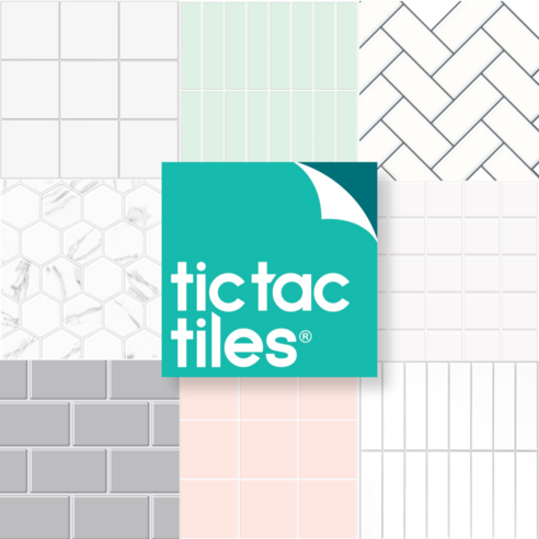 틱택타일 티커타일 34가지패턴 10장(1박스) 붙이는타일 DIY 셀프인테리어 - 타일시트지 | 쿠팡