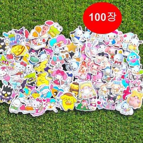 캐릭터 귀여운 방수 다이어리꾸미기 대용량 스티커, 1세트, G 산리오스티커