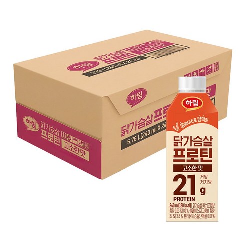 하림 닭가슴살 프로틴 음료 고소한맛, 24개, 240ml