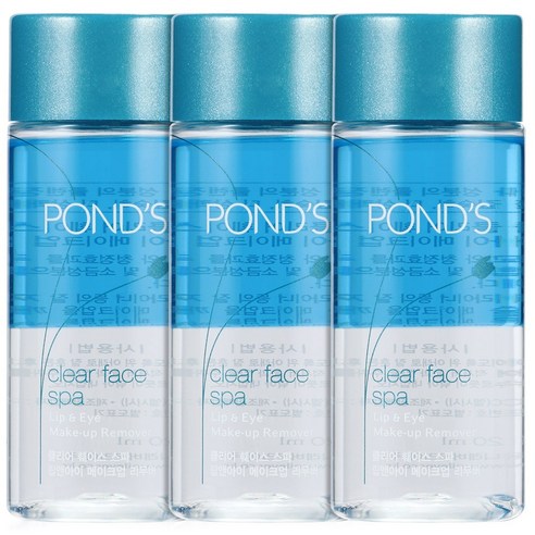 폰즈 클리어 훼이스 스파 립 앤 아이 메이크업 리무버, 120ml, 3개