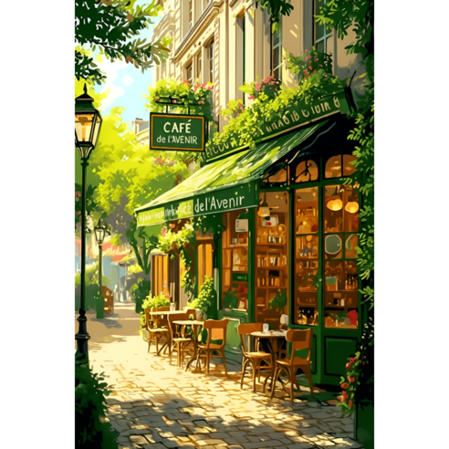 앤드 DIY 보석십자수 액자형 보석 십자수 세트 40X60cm, 1세트, S003