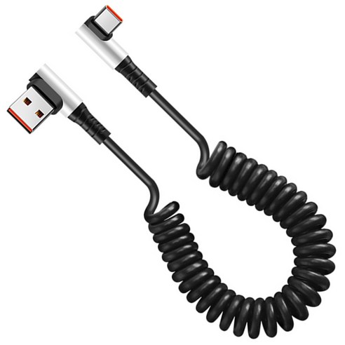 PD 고속충전 루디 USB-A to C타입 직각 스프링 케이블