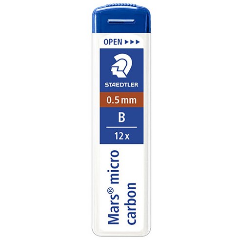 스테들러 마스 마이크로 카본 250 샤프심 B, 0.5mm, 12개