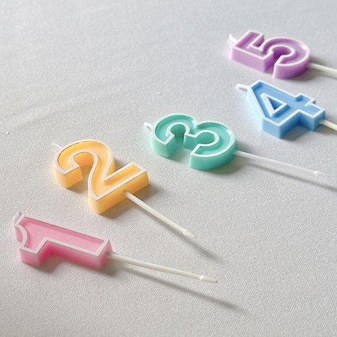 생일 케이크 숫자 고민, 이젠 캔디파스텔 숫자초 올넘버 세트로 끝내세요.