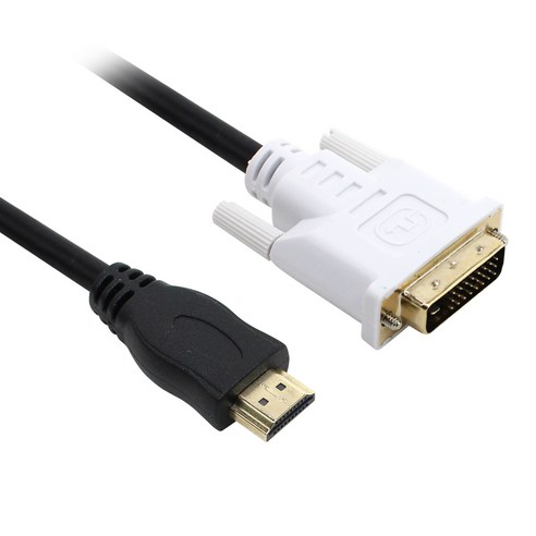 nexi 넥시 HDMI to DVI 골드 케이블 영상 빔프로젝트 변환장치, 1개, 1m