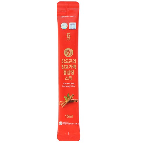 김오곤의 발효기력 홍삼정 스틱 15ml 100개 15ml, 100개 이미지 3