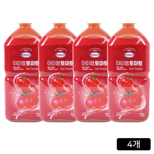 보넬드 아이엠 토마토주스 100% NFC 착즙주스, 4개, 1L